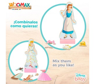 Juego magnetico madera vestidos Princesas Disney