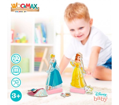 Juego magnetico madera vestidos Princesas Disney