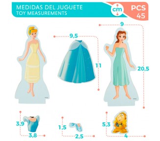 Juego magnetico madera vestidos Princesas Disney