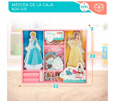 Juego magnetico madera vestidos Princesas Disney