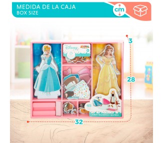 Juego magnetico madera vestidos Princesas Disney