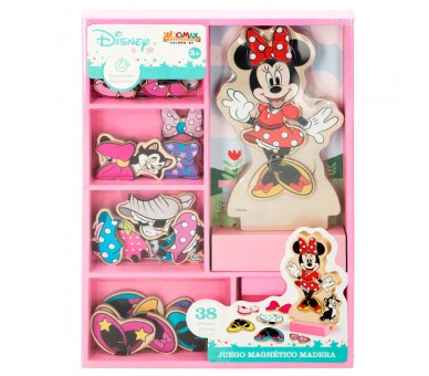 Juego magnetico madera vestidos Minnie Disney