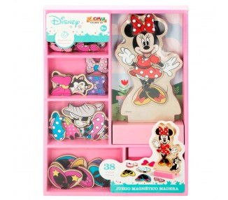 Juego magnetico madera vestidos Minnie Disney