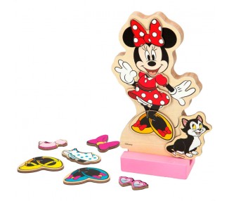 Juego magnetico madera vestidos Minnie Disney