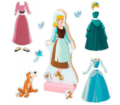 Juego magnetico madera vestidos Cenicienta Disney