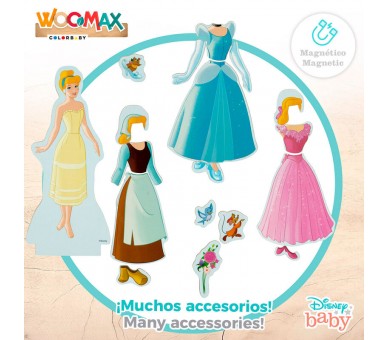 Juego magnetico madera vestidos Cenicienta Disney