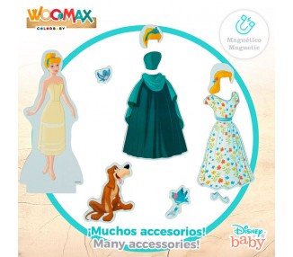 Juego magnetico madera vestidos Cenicienta Disney