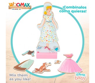 Juego magnetico madera vestidos Cenicienta Disney