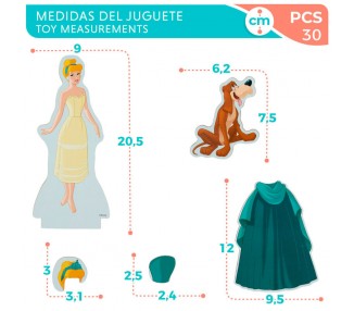 Juego magnetico madera vestidos Cenicienta Disney
