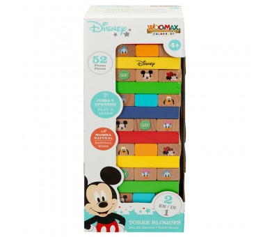 Juego Torre Bloques + Domino madera Disney