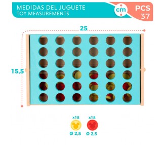 Juego Cuatro en Raya madera Disney