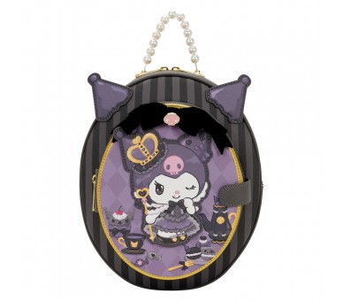 Mochila 20th Anniversary Kuromi Hello Kitty Loungefly 28cm