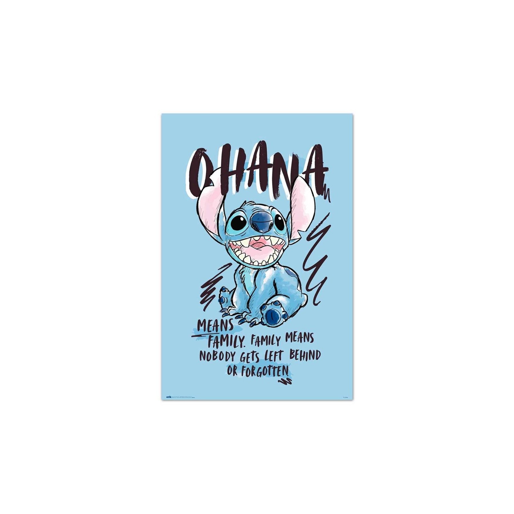 Poster Erik Lilo & Stitch Stitch Ohana