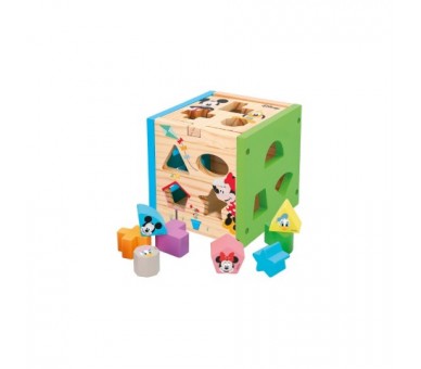 Cubo Formas Madera Mickey Minnie Disney