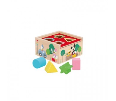 Cubo Formas Madera Mickey Minnie Disney