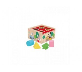 Cubo Formas Madera Mickey Minnie Disney