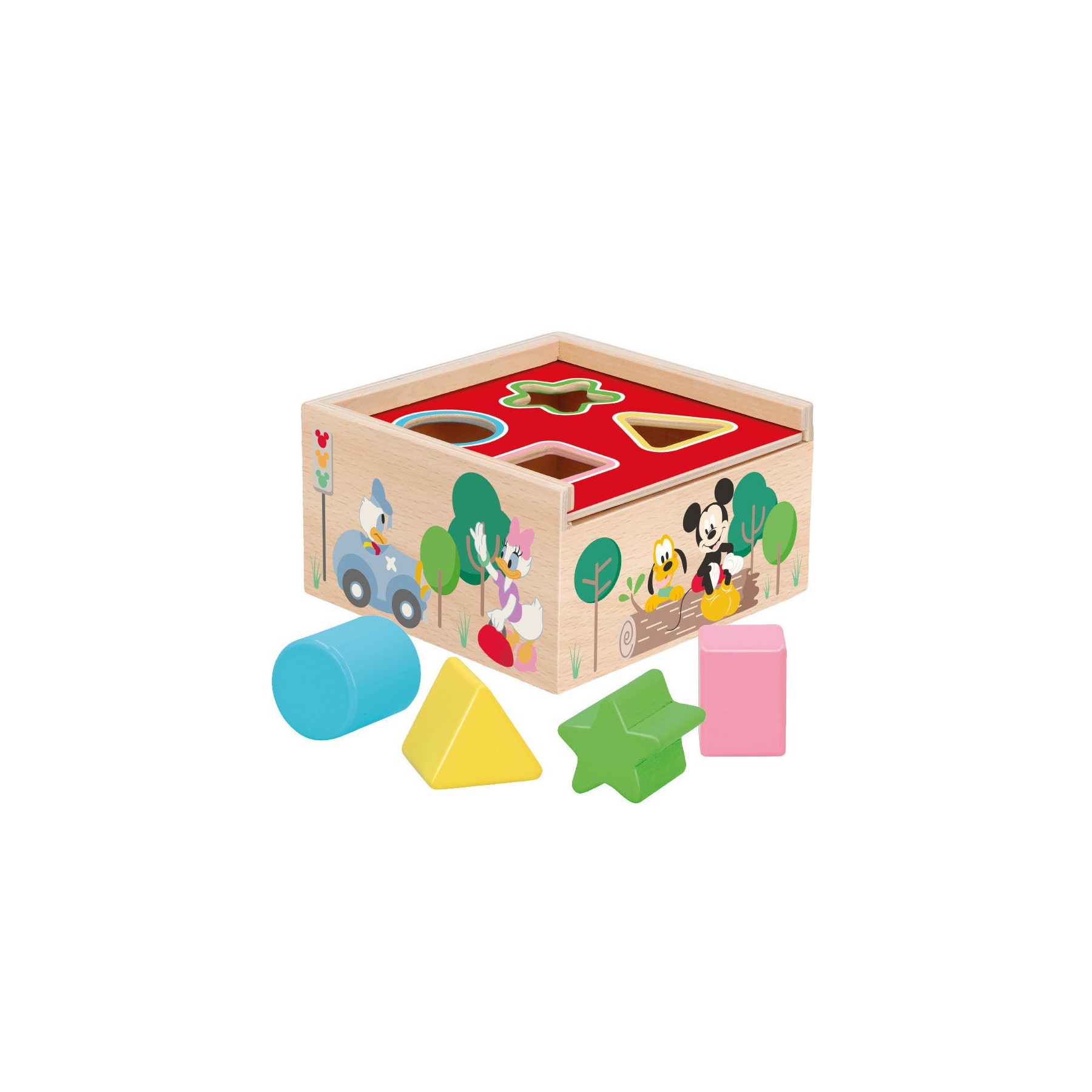 Cubo Formas Madera Mickey Minnie Disney