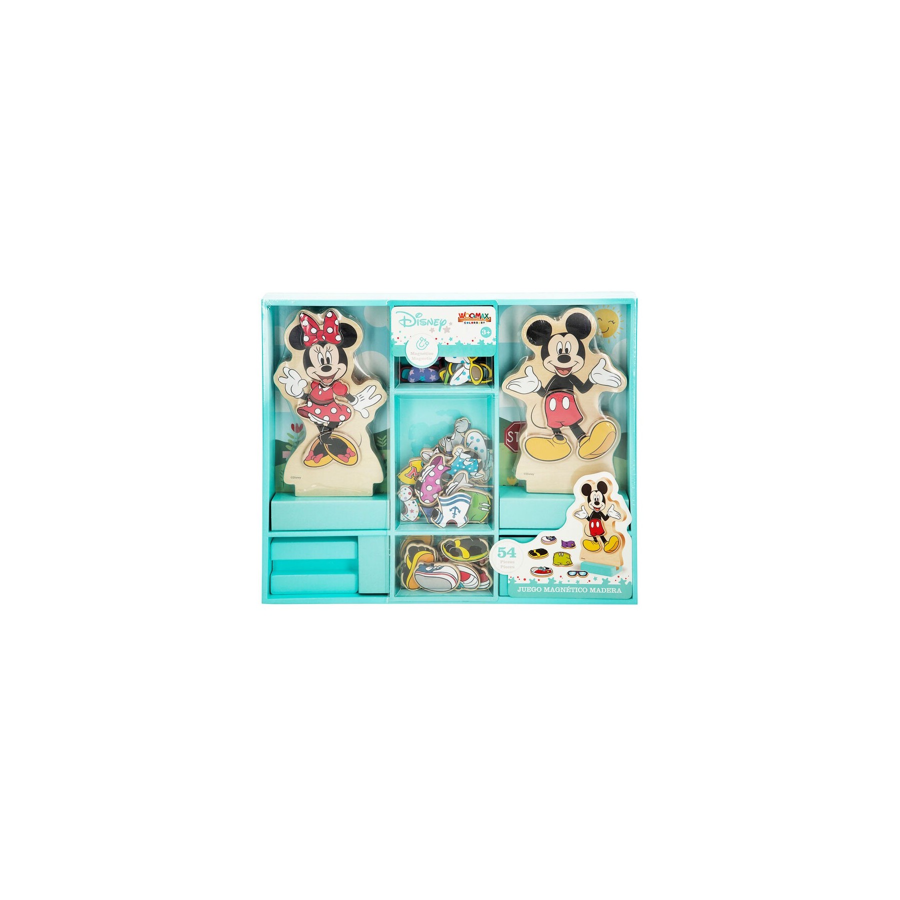 Juego Magnetico Madera Vestidos Minnie Disney