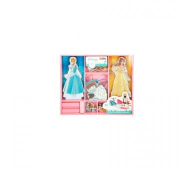 Juego Magnetico Madera Vestidos Princesas Disney
