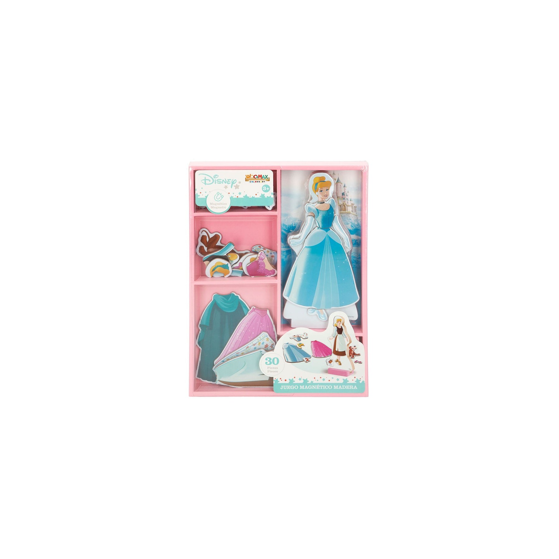 Juego Magnetico Madera Vestidos Cenicienta Disney