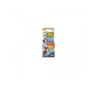 Juego Torre Bloques + Domino Madera Spidey Marvel