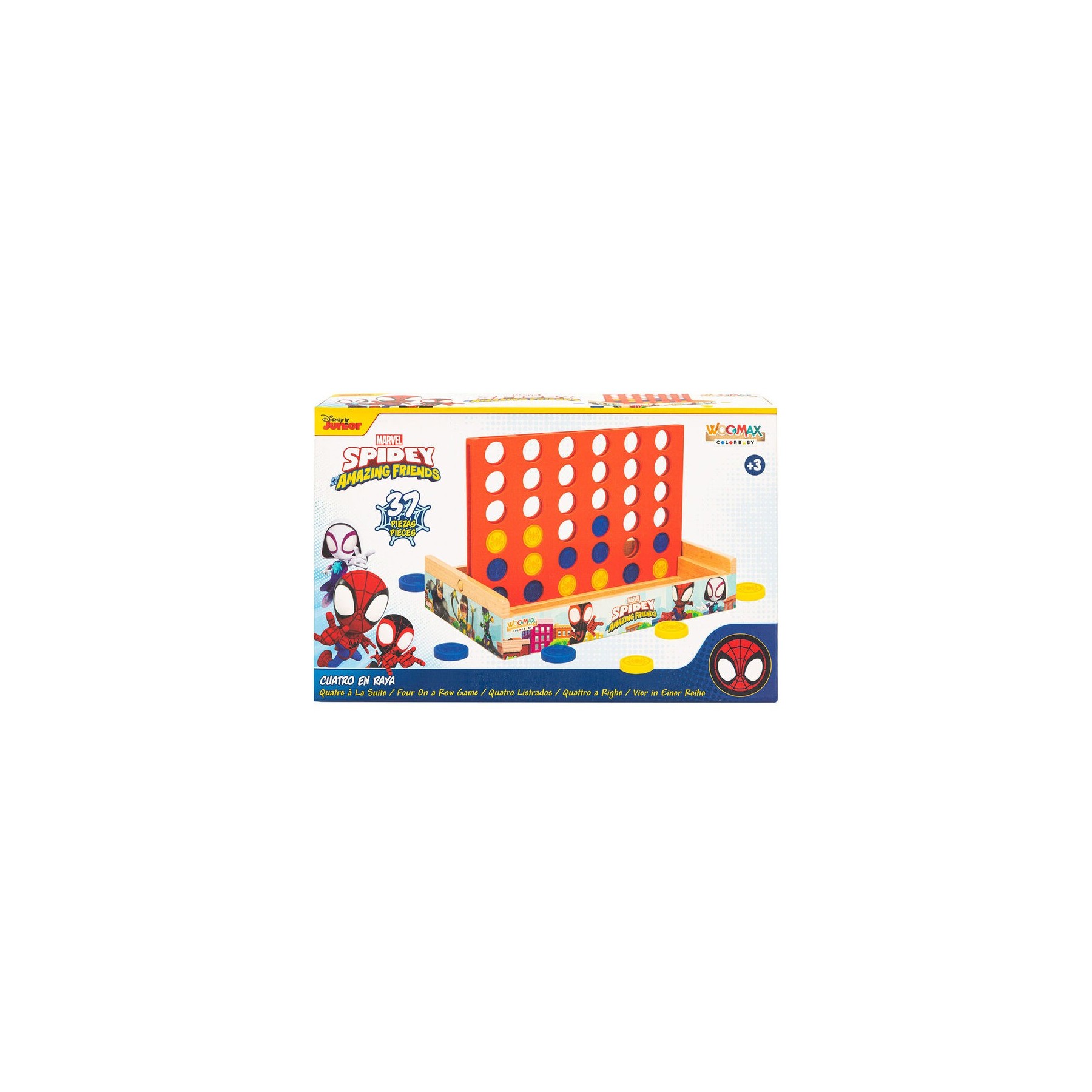 Juego Cuatro En Raya Madera Spidey Marvel