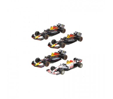 Blister 4 Coches F1 Red Bull Metal