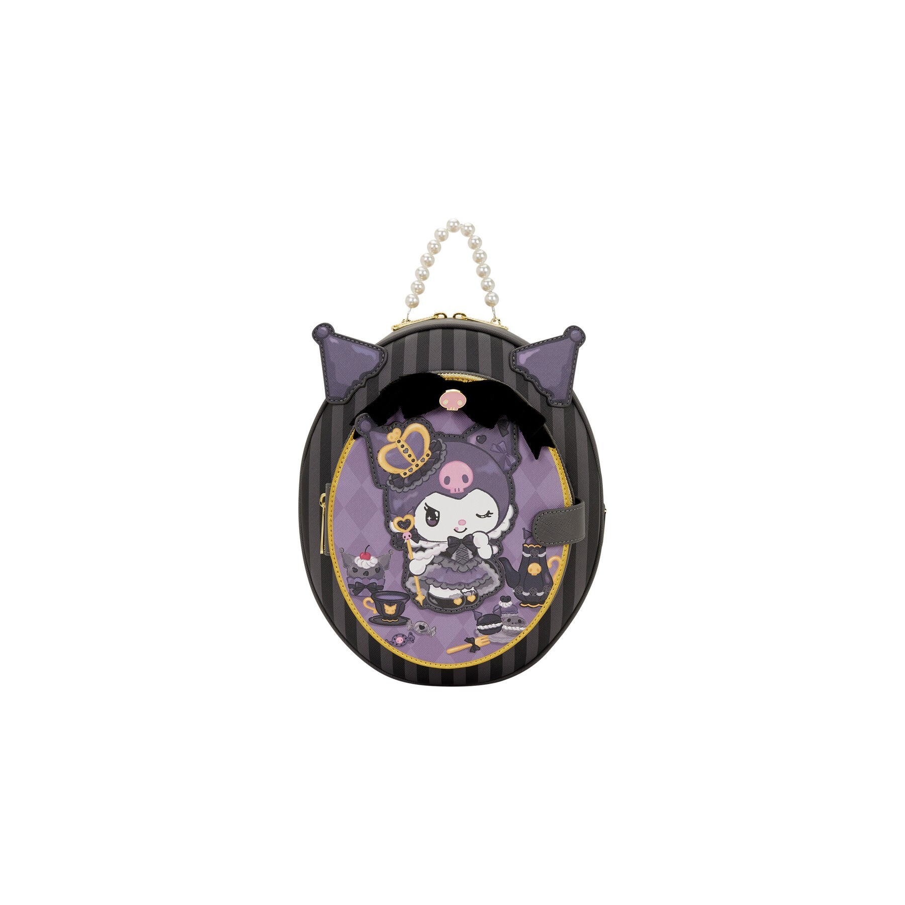 Mochila 20Th Anniversary Kuromi Hello Kitty Loungefly 28Cm