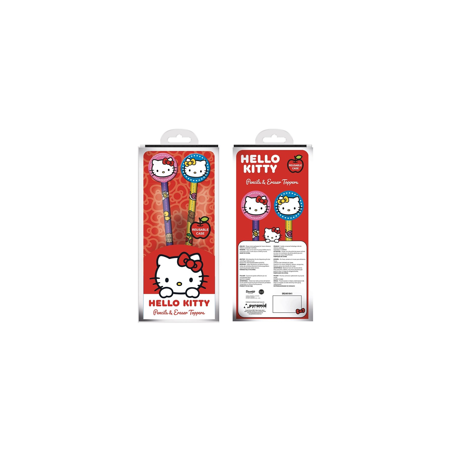 Hello Kitty - Set 2 Bolgrafos Con Toppers