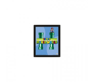 Super Mario - Pster 3D Pipes