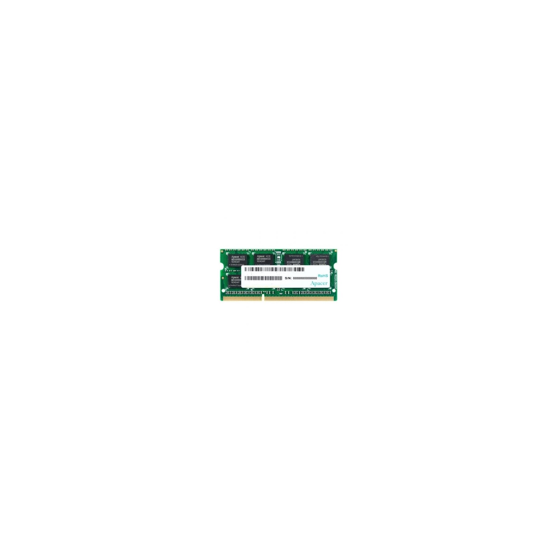 Memoria Ram Apacer 4Gb/ Ddr3/ 1600Mhz/ 1.5V/ Cl11/ Sodimm