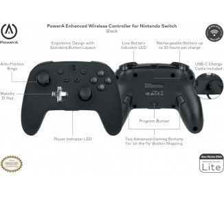 PowerA Enhanced Wireless Controller For Nintendo Switch – Black