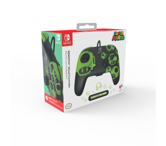 PDP Rematch Con Cable Mando Controller - para Nintendo 1Up Glow In The Dark
