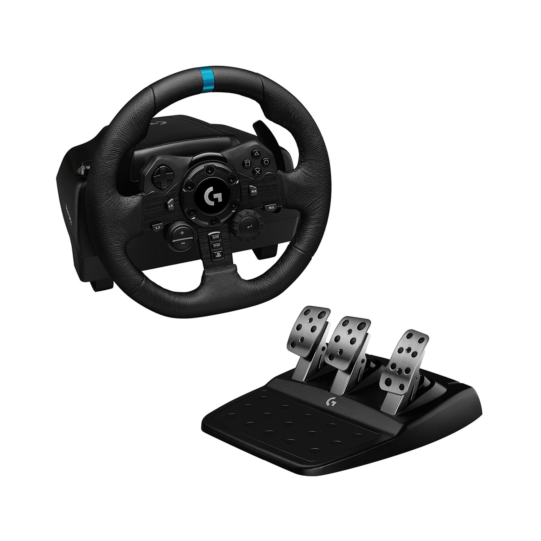 Logitech - G923 Racing Wheel and Pedals for PS5, PS4 and PC - USB