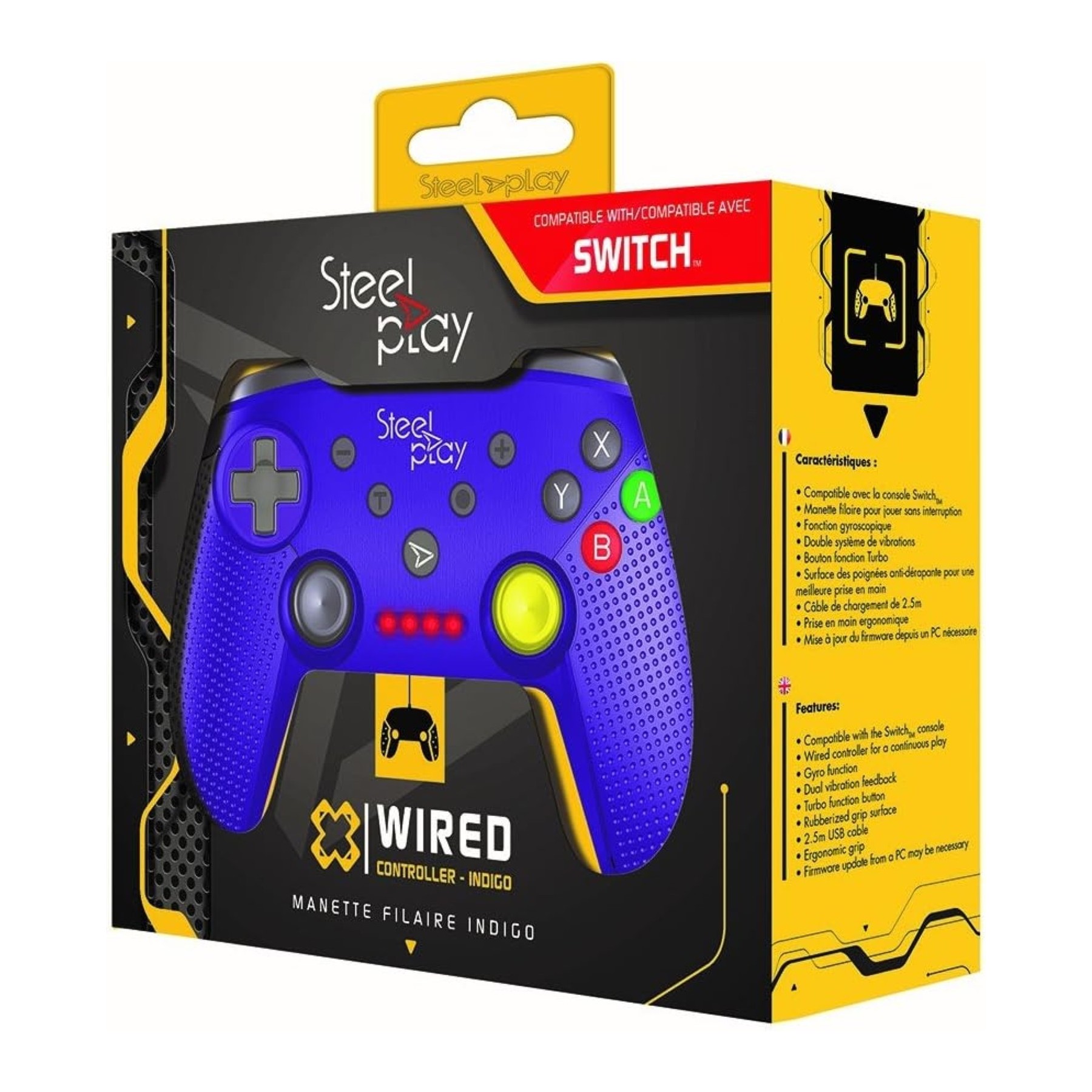 Steelplay - Con Cable Mando Controller - Purple GCUBE para Nintendo Switch