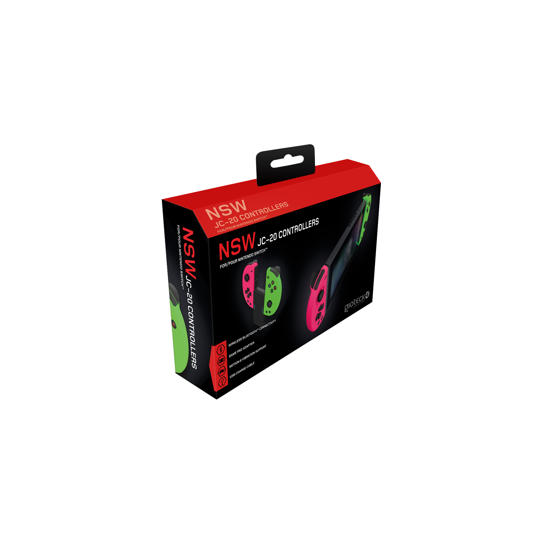 Gioteck Nintendo Switch JC-20 Controllers (Pink/Green)