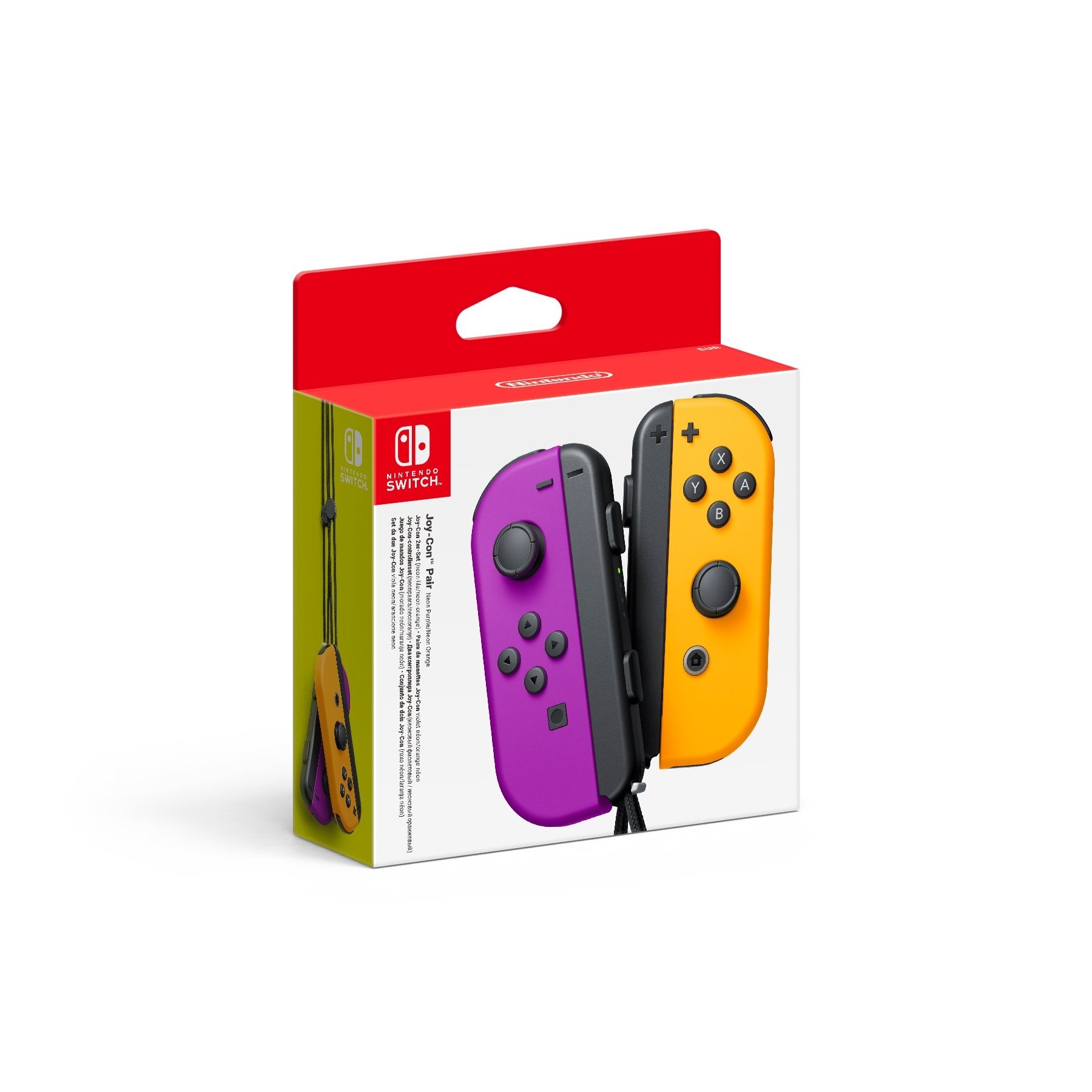 Nintendo Switch Joy-Con Controller Pair - Neon Purple (L) & Neon Orange (R)