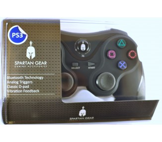Spartan Gear - PS3 Inalambrico Six-Axis Azultooth Controller Controlador Mando con Analog Triggers (Negro)