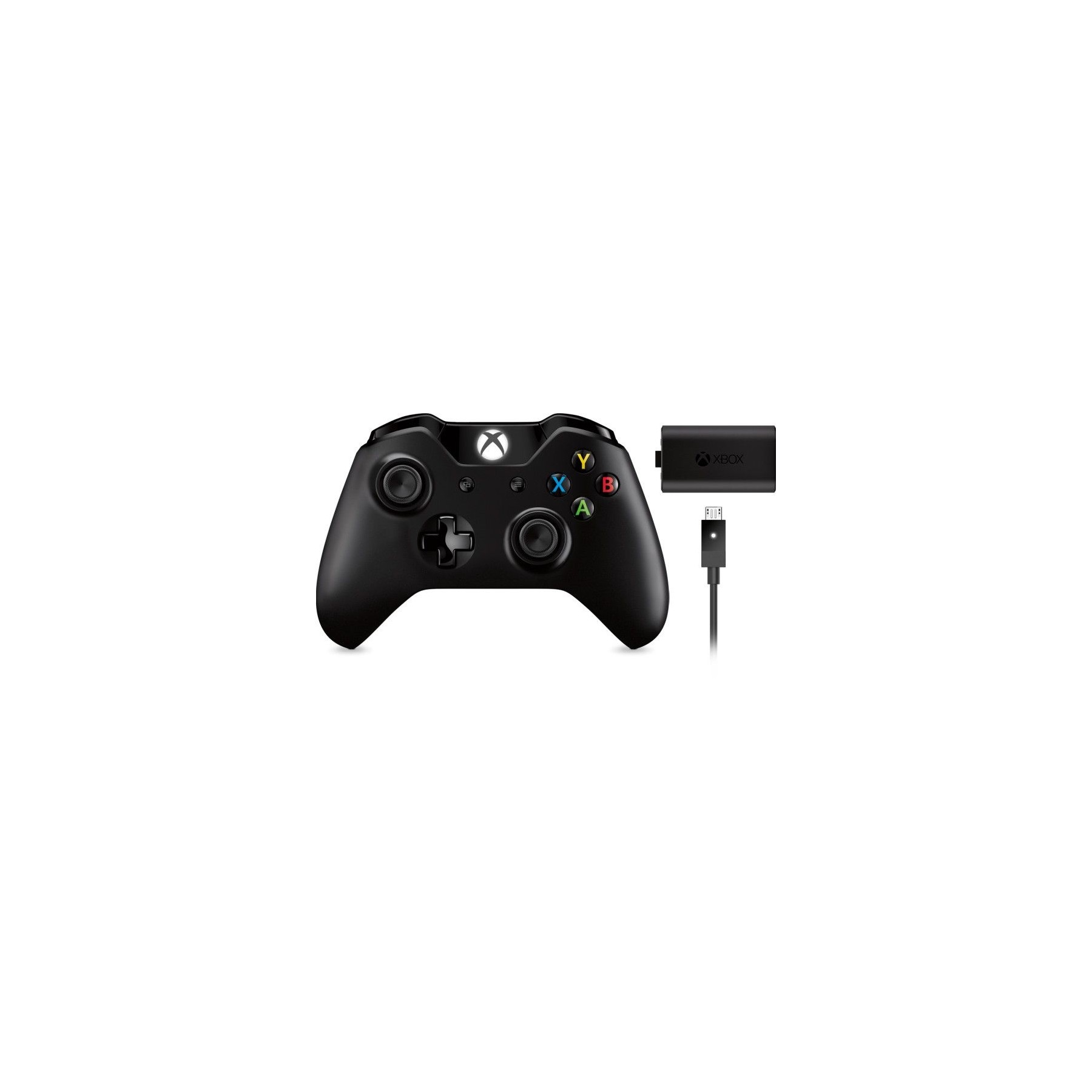 Xbox One Controller Controlador Mando Inalambrico con 3.5mm Headset Jack, Play And Charge Kit bundle (Negro)