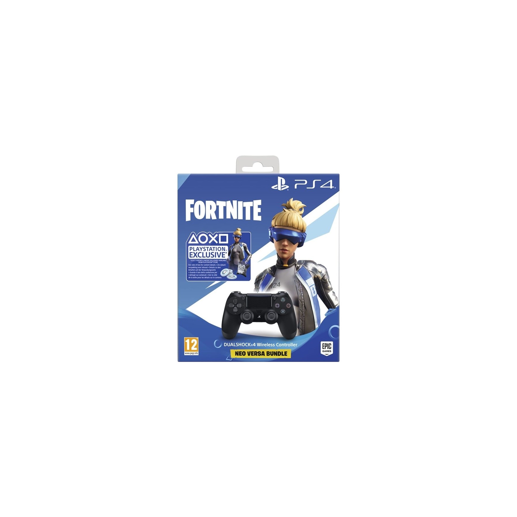 Sony Dualshock Controller 4 V2 Black + Fortnite Bundle