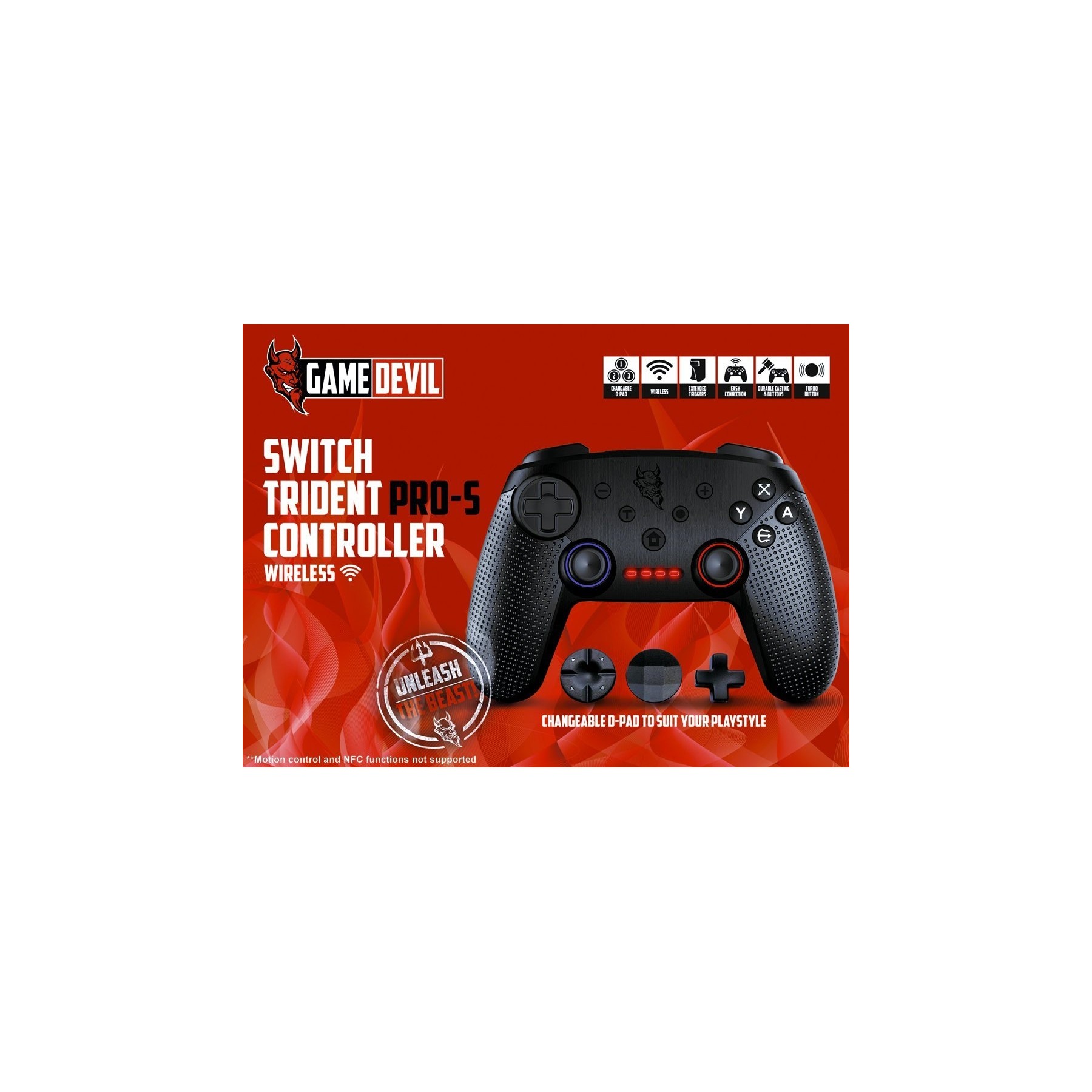 GameDevil Nintendo Switch Trident PRO-S Controller