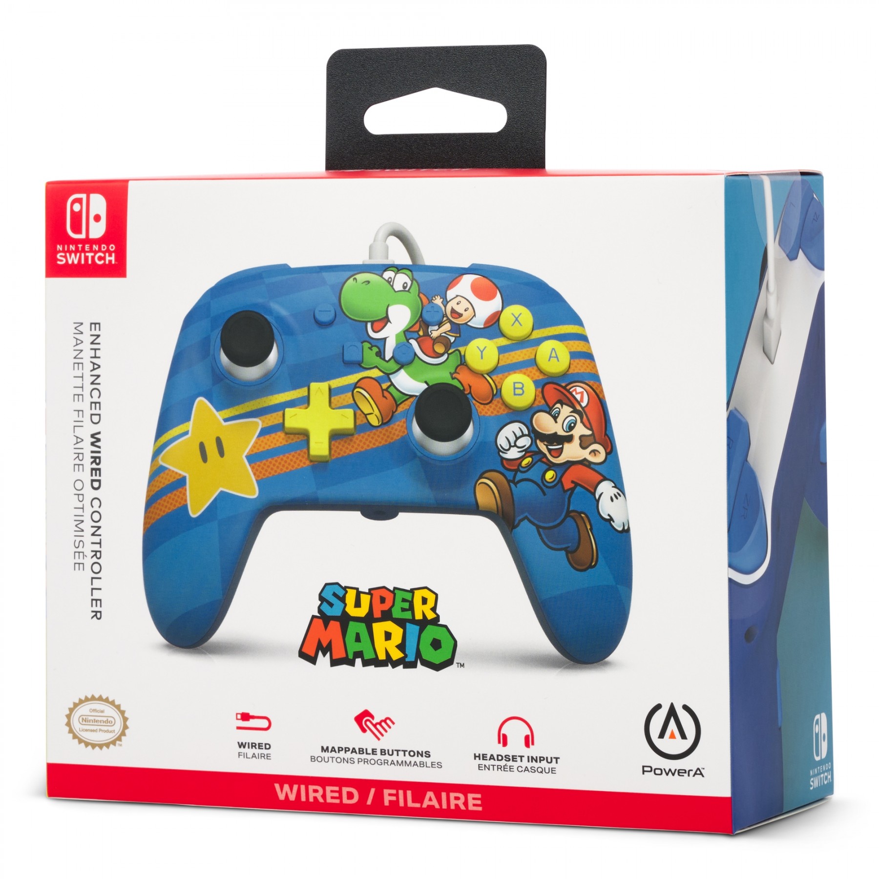PowerA Enhanced Wired Controller for Nintendo Switch - Mushroom Kingdom Friends