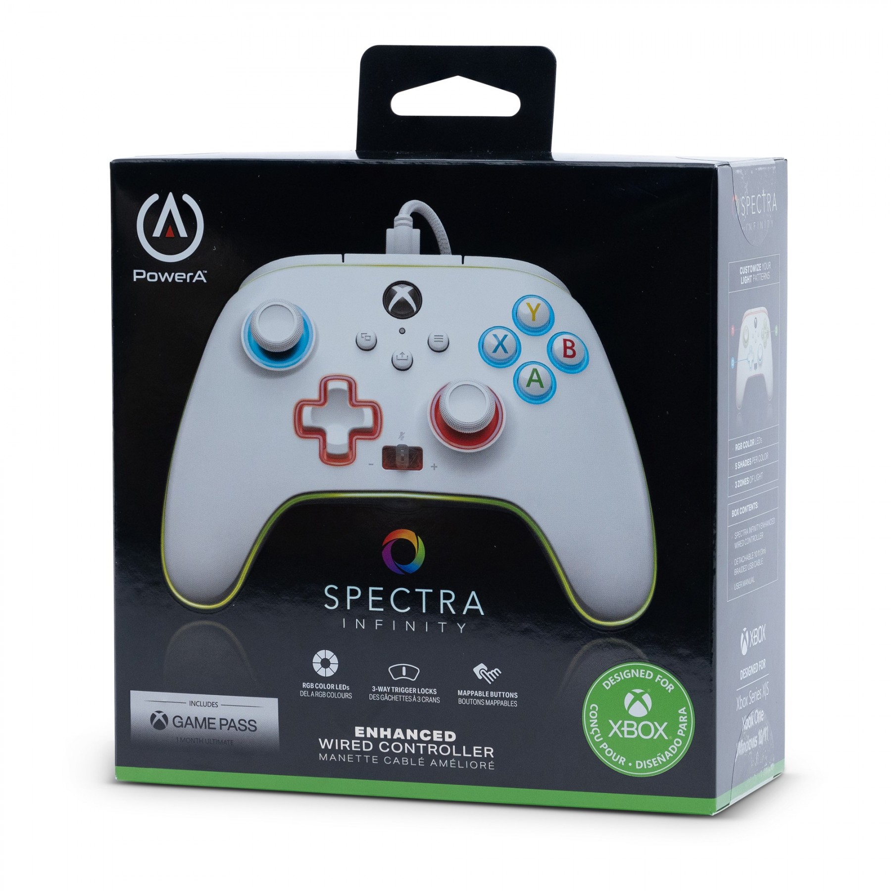 PowerA Spectra Infinity Enhanced Wired Controller for Nintendo Switch - White