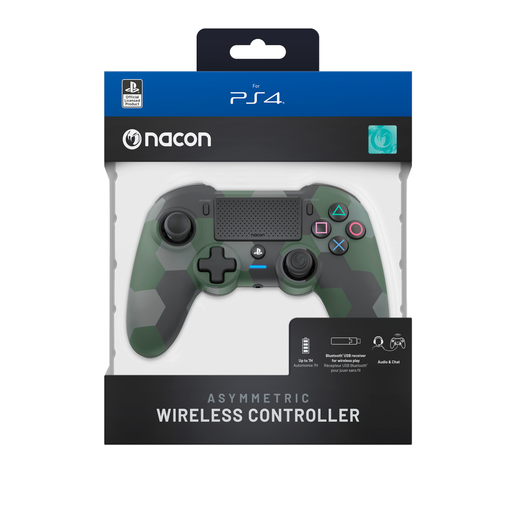 Nacon Wireless Dualshock 4 V2 Controller Asymmetric Camo Green (PS4)