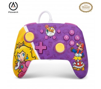 Mando Controlador PowerA Enhanced Con Cable Controller - Nintendo Switch - Princess Peach Battle