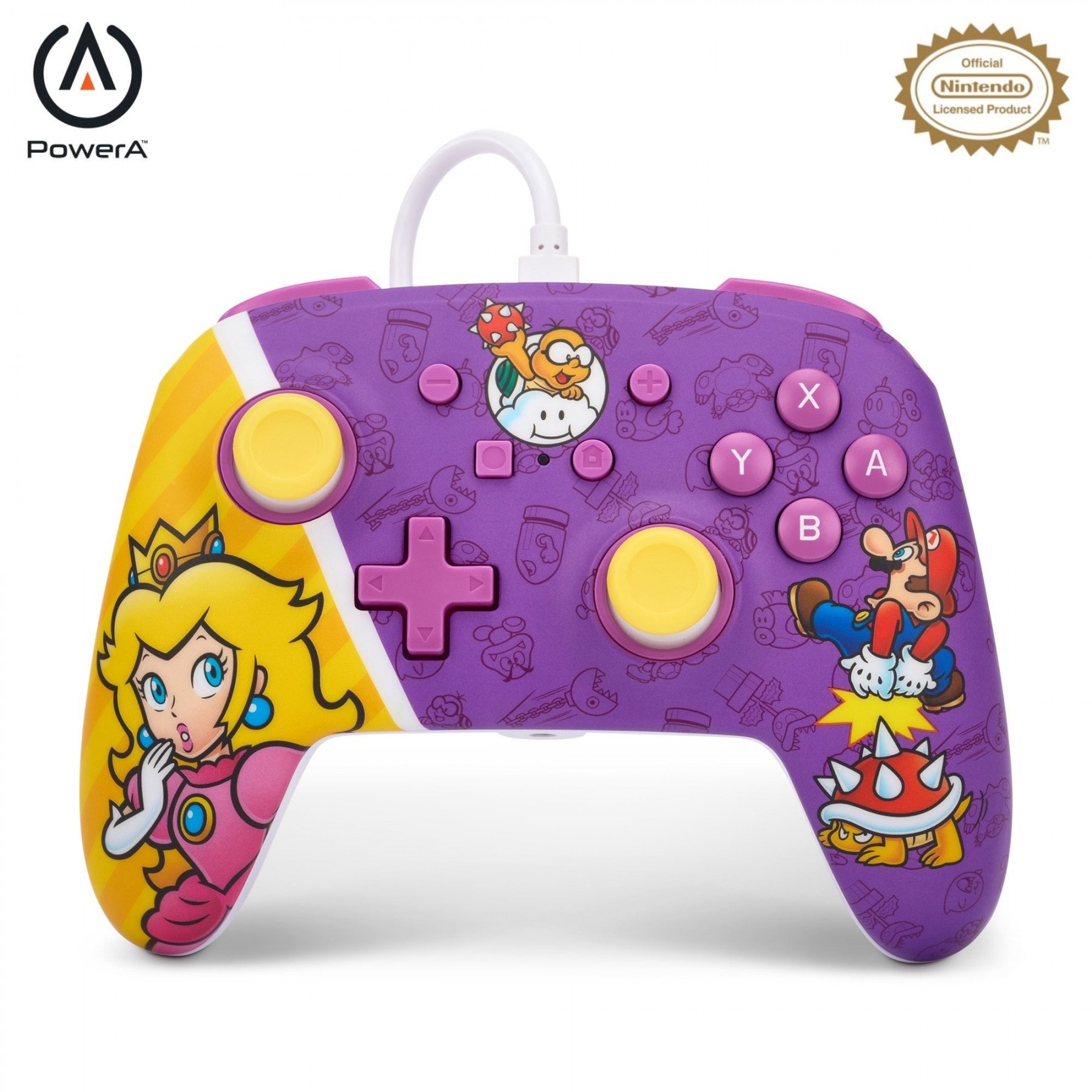 Mando Controlador PowerA Enhanced Con Cable Controller - Nintendo Switch - Princess Peach Battle