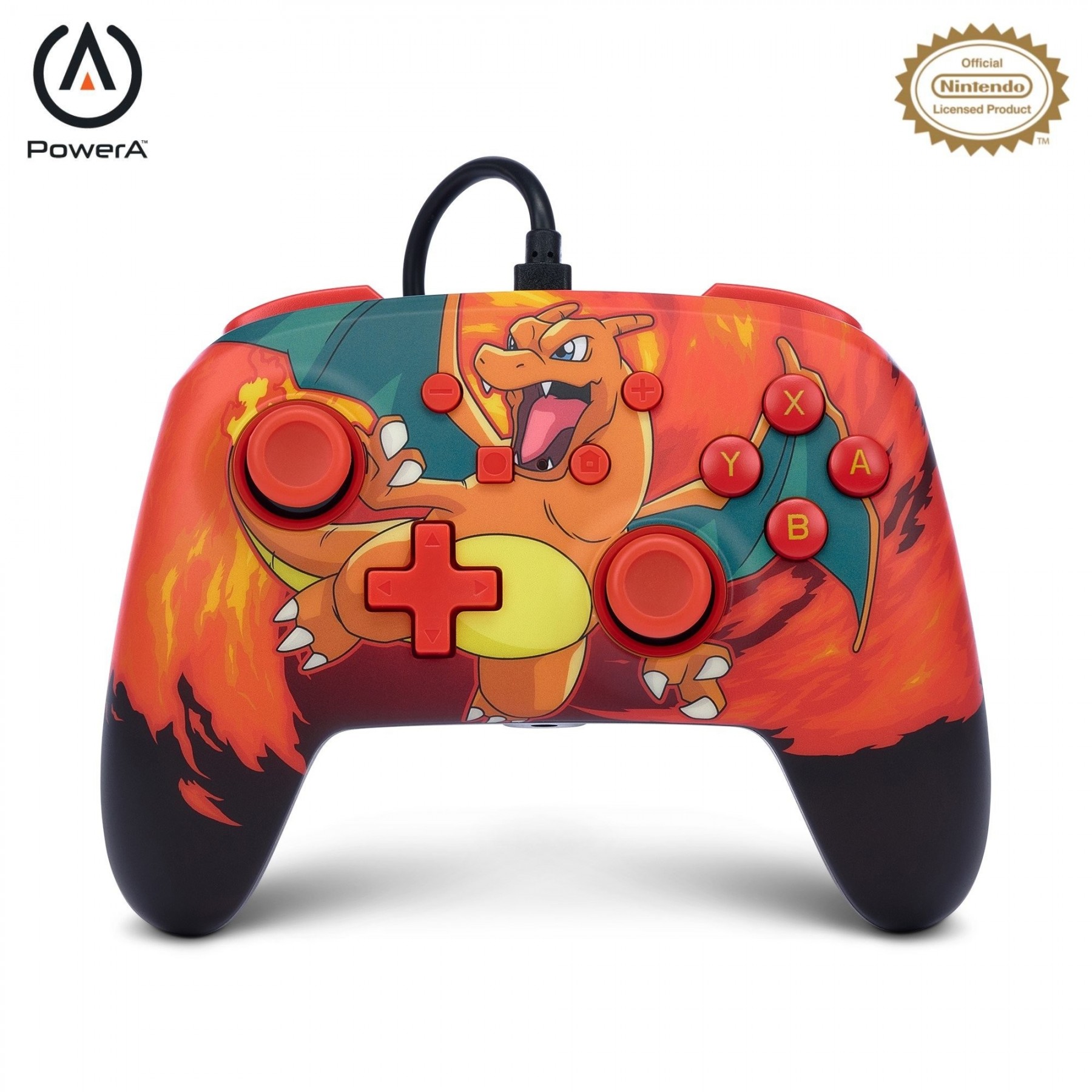 Mando Controlador PowerA Enhanced Con Cable Controller - Nintendo Switch - Charizard Vortex