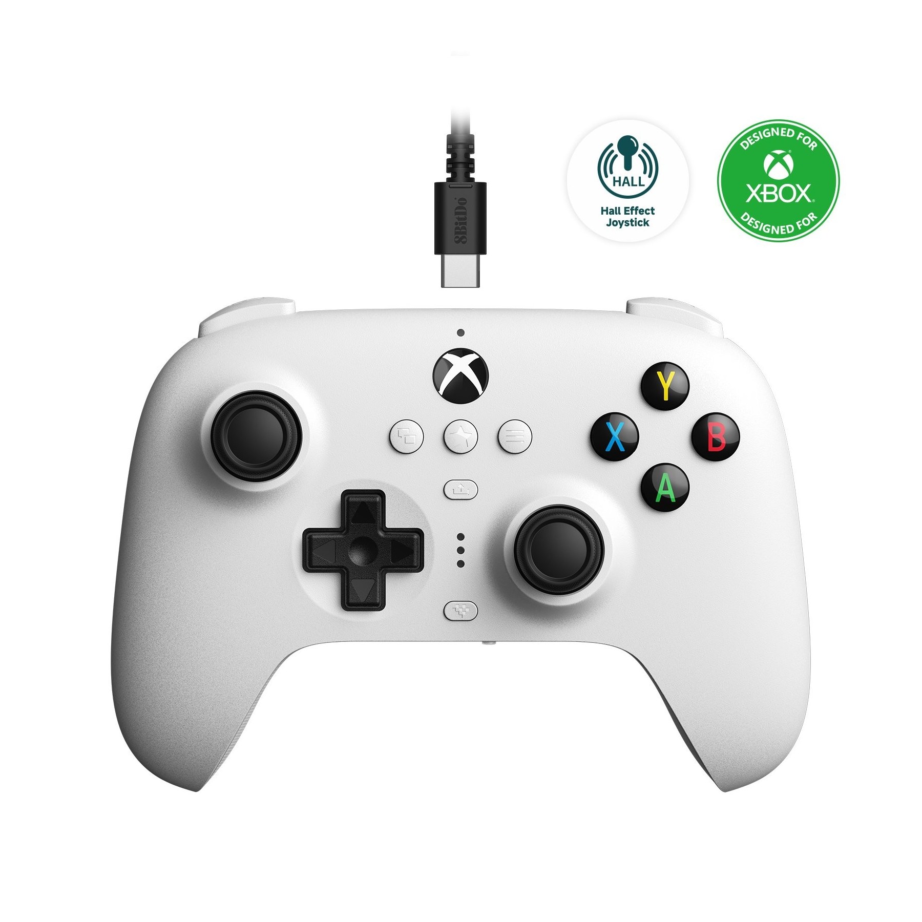 Mando Controlador 8BitDo Ultimate Con Cable Controller para Xbox Hall Ed/ Blanco