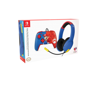 Mando Controlador Mario bundle - Airlite Auriculares & Mario Power Pose Controller