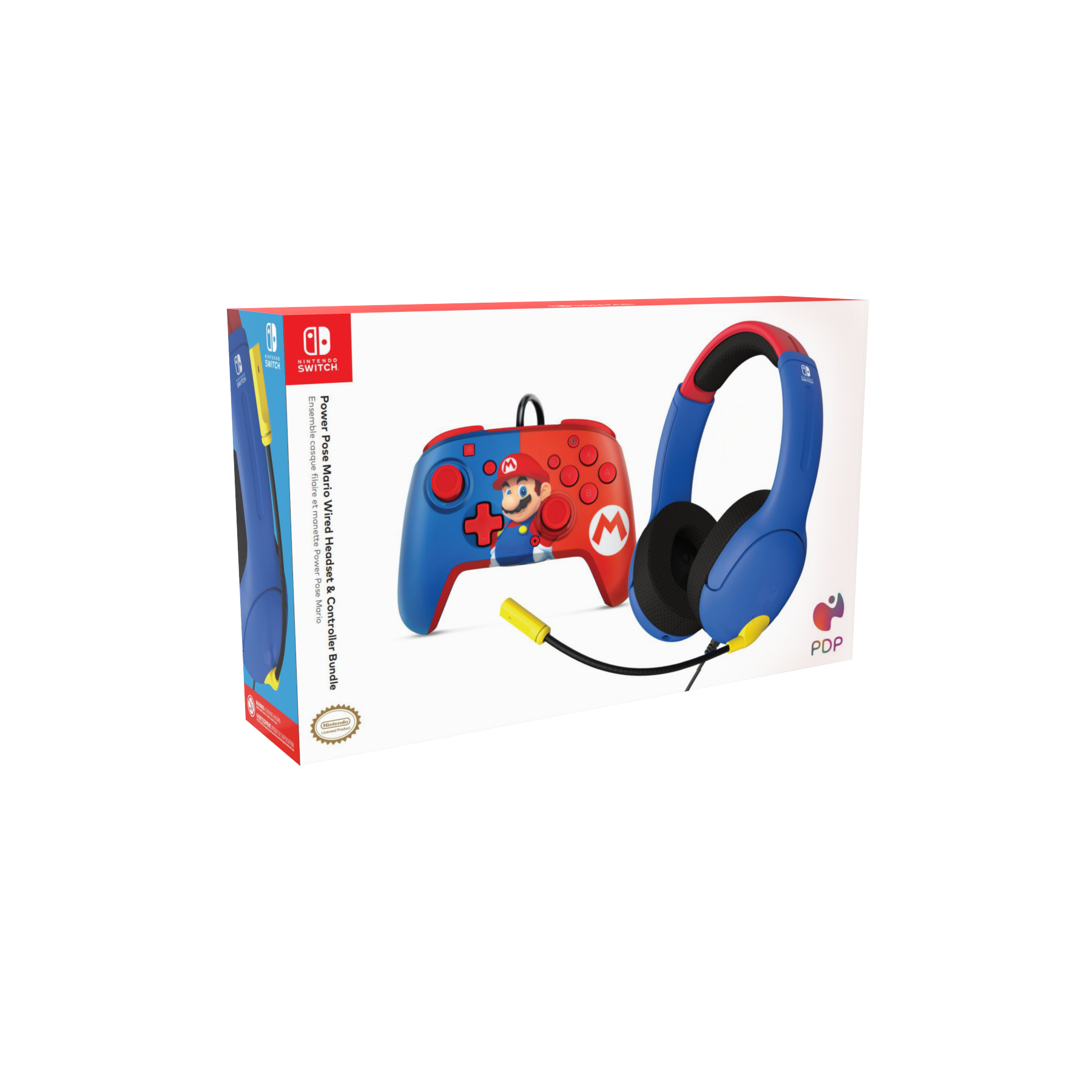 Mando Controlador Mario bundle - Airlite Auriculares & Mario Power Pose Controller